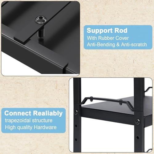 1 Pack Expandable Cabinet Countertop Shelves, Stackable Shelves Organizers For Kitchen Cabinet Countertop Storage, Adjustable Counter Cupboard Pantry Organizer Shelf Rack Stand, Length:25.5"