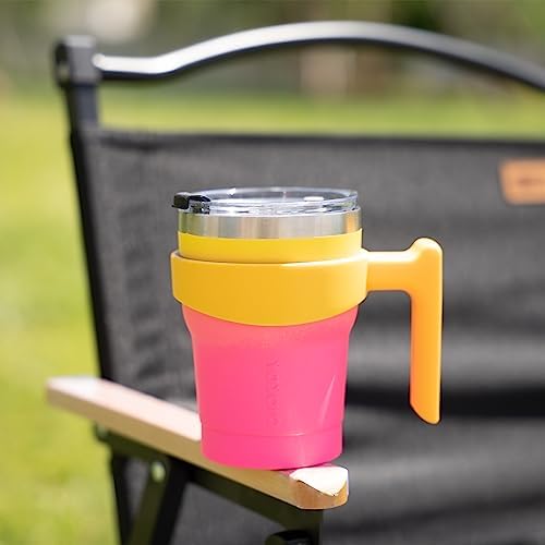 BJPKPK 10 oz Mini Tumbler with Lid, Straw & Handle, Insulated Steel Cup