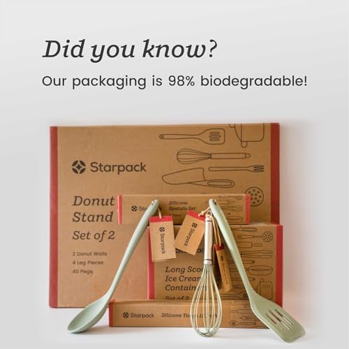 Starpack 'Ladle of Love' XL Premium Silicone Ladle Spoon - Up-to 600°F High Heat Resistant Soup Ladles - Kitchen Ladles for Serving, Non Stick Silicone Spoons, LFGB Grade Cooking Spoon - Sage Green