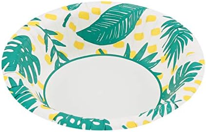 Glad Round Disposable Paper Bowls, Palm Leaves, 16 Oz, 50 Count, 2-Pack
