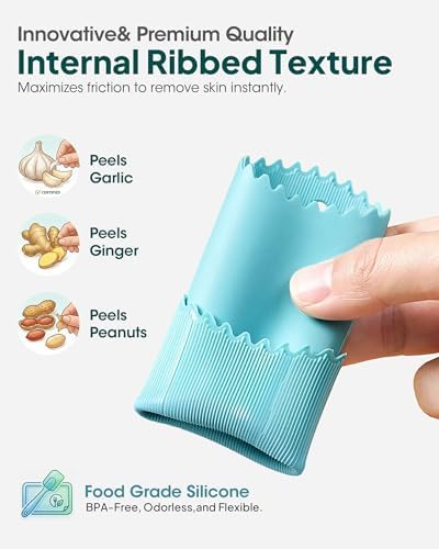 3-Pack Silicone Garlic Peeler Tube - Roller Garlic Stripper