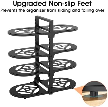 Adjustable Pots & Pans Organizer for Cabinet: 8-Tier Heavy Duty Pan Rack