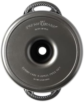 Nordic Ware Classic Cast Pound Cake, Nonstick 10 Inch One Piece Pan - Great for Angel Food, Coffee Cake, 18 Cup - Graphite
