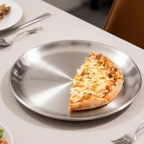 13½ Inch Pizza Pan for Oven, Nonstick Large Round Stainless Steel Pizza Pan
