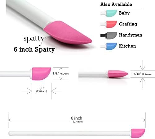 Spatty Daddy Pink 6 Inch Makeup Spatula, Mini Last Drop Scraper Tool