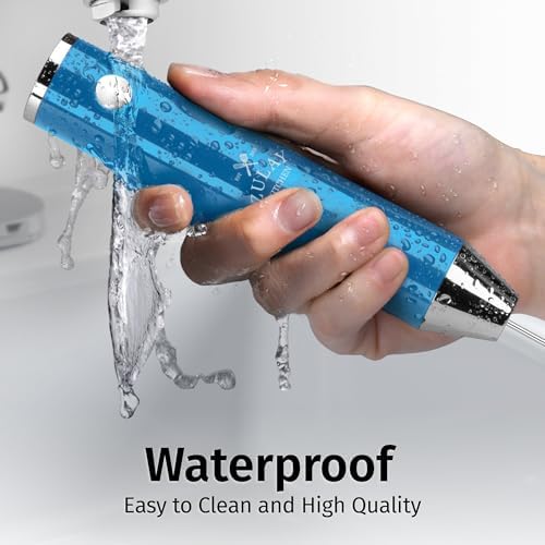 Zulay Kitchen Rechargeable Milk Frother Handheld - Frother Wand, Drink Mixer, Electric Whisk Frother, for Cappuccinos, Matcha & Protein Powder - Lux Double Whisk 2 Speed Waterproof 2000mAh Blue