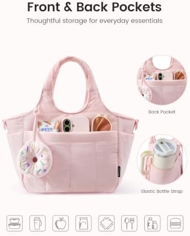 LOVEVOOK Cute Lunch Bag for Women, Insulated Lunch Box for Work