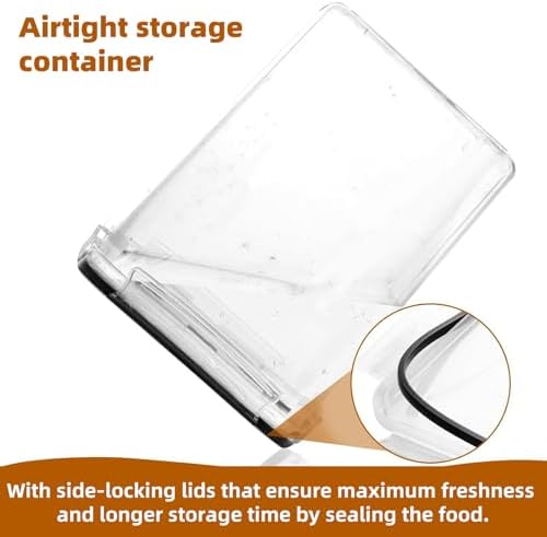4pc 5.2L Large Airtight Plastic Canisters with Lids, Cups & Labels