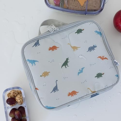 Tiny Twinkle Insulated Lunch Box for Girls and Boys | Durable and Reusable for School & Travel | Ages 3 and Up | Waterproof and Easy to Clean | PFAs and BPA Free(Dinosaur)
