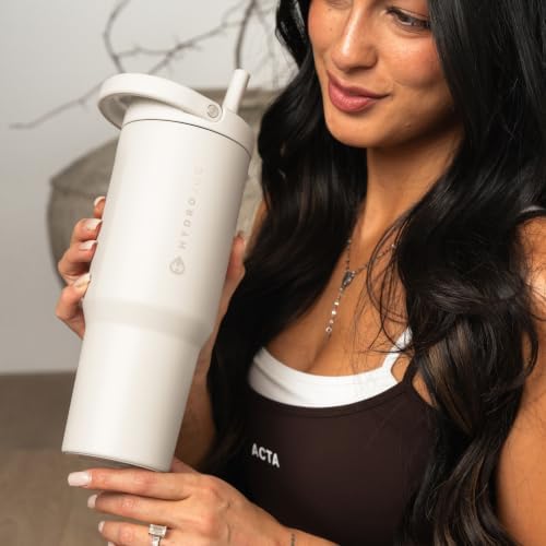 HydroJug Sport 32 oz Insulated Stainless Steel Water Bottle, Linen
