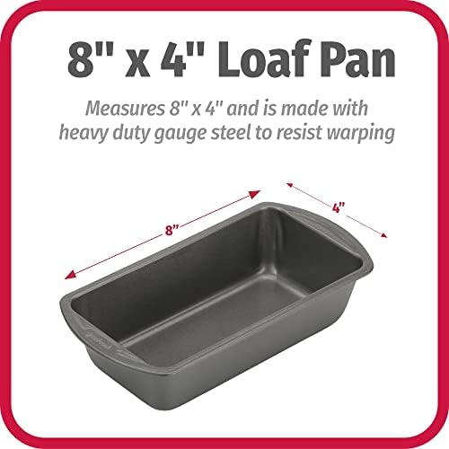 GoodCook Nonstick Loaf Pan Heavy-Duty Steel Bakeware with Easy-Clean Non-Stick Coating,Oven&Dishwasher Safe Pan for Meatloaf Breads Cakes Brownies Lasagnas Casseroles&More,8 x 4-Inch,Gray (Pack of 12)