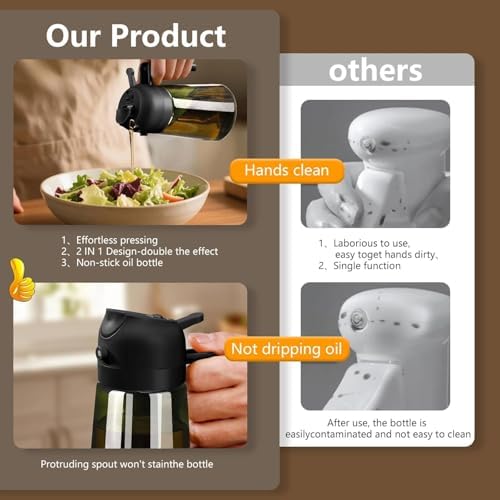 SWEET VIEW Olive Oil Sprayer for Cooking 16oz/470ml