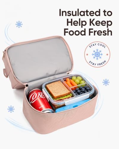 NISHEL Lunch Bag for Women, lunch box with Insulated Compartment and strap