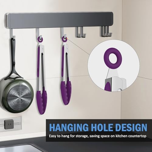 Kitchen Tongs, Stainless Steel Cooking Tongs with Silicone Tips