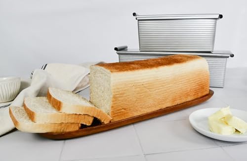 USA Pan Bakeware Pullman Loaf Pan With Cover, 9 x 4 inch, Nonstick & Quick Release Coating, Made in the USA from Aluminized Steel