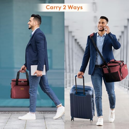 Lifewit Large Lunch Bag, Insulated Lunch Box, Soft Cooler Cooling Tote for Adult Men Women, Burgundy 40-Can (24L)