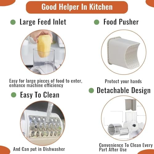 Electric Cheese Grater for Block Cheese,Home Kitchen Electric Grater