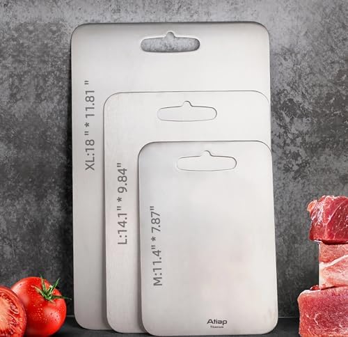 Titanium Cutting Board, Metal Cutting Board for kitchen with SGS-Certified (11.4 * 7.87inch)