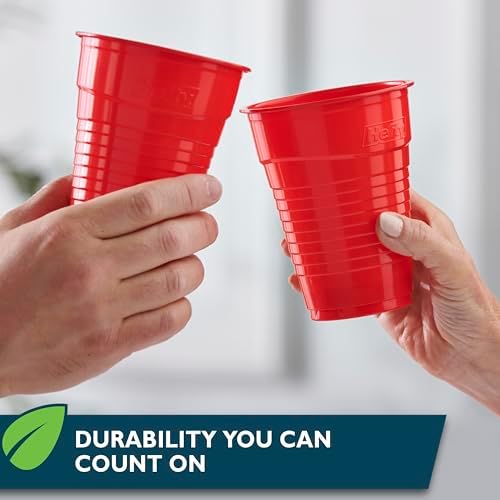 Hefty EcoSave Compostable Party Cups, 18 oz, 16 Count (Pack of 3), 48 Total