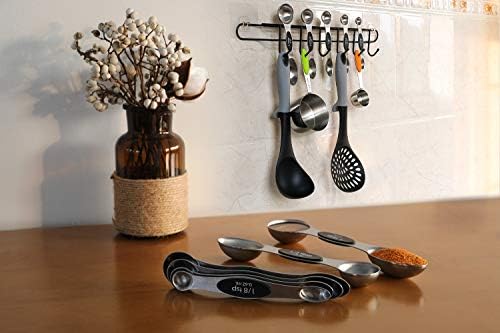 Magnetic Measuring Spoons Set of 6 Dual Sided Stackable Measuring Spoons
