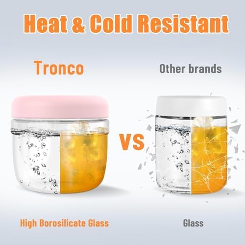 Tronco 32 oz Glass Food Storage & Lunch Bowl Containers with Airtight Lids