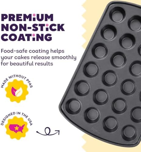 Wilton Gold Non-Stick Muffin Pan, Made Without PFAS, 24-Cup
