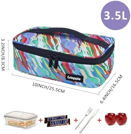 Gloppie Small Lunch Bag, Insulated Lunch Box for Adults & Kids, Watercolor