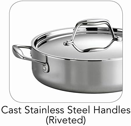 Tramontina Signature Tri-Ply Clad Stainless Steel 6-Quart Braiser Pan