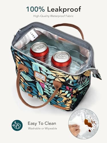 Lekesky Insulated Lunch Bag Portable Lunch Bag for Women-11L, Forest