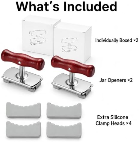 2 Pack Jar Opener for Seniors, Weak Hands and Bottle Caps