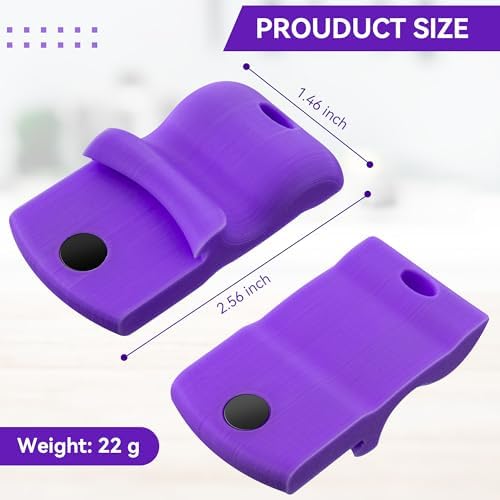 2 Pack Canning Jar Opener with Magnets, Mason Jar Opener For Canning Lids, Regular and Wide Mouth Lids, Powerful Magnet for Easy Refrigerator Storage, Releases Vacuum Seal– Patent Pending(Purple)