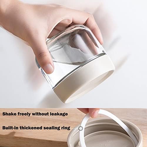 Glass Jar with Scew Lid, Overnight Oats Jars, Condiment Salad Dressing Sauce Meal Prep Containers, 10oz Wide Mouth Food Jars for Baby Food Snacks Sugar Spice, Glass Food Storage Containers Airtight