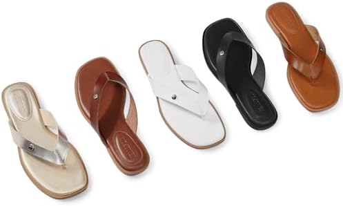TEMOFON Flip Flops for Women Dressy: Comfortable Flat Tong Sandals 2026 Slip on Summer Casual Beach Walking Shoes