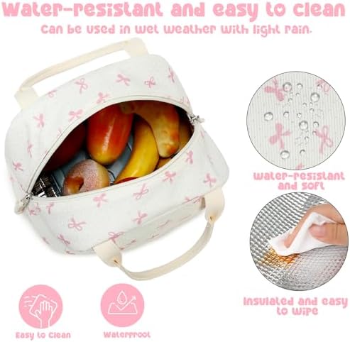 Bluboon Lunch Bag for Women Men Cute Corduroy Lunch Tote Bags Reusable Insulated Lunch Box Large Capacity Reusable Insulated Cooler for Work Picnic or Travel