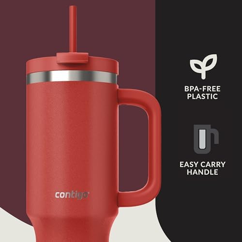 Contigo Streeterville 40oz Tumbler, Stainless Steel Vacuum Insulated, Leak-Proof, Cold for 29 Hours, Goji Berry