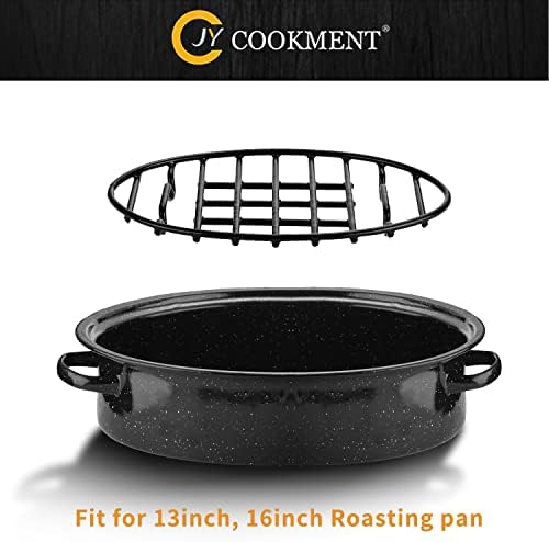Roasting Rack with Integrated Feet, Cooling Drying Rack Enameled Coating