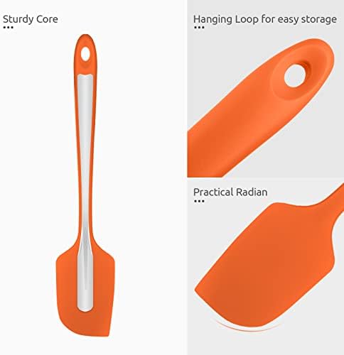 U-Taste Silicone Large Spatula, 600ºF High Temp Bowl Scraper, 11.38"/Orange