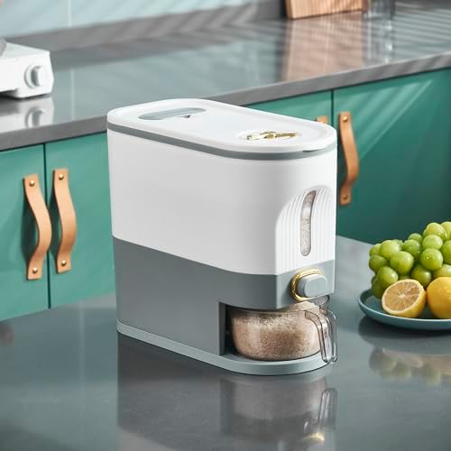 Sooyee 11Lbs Rice Dispenser,Rice Container with Lid