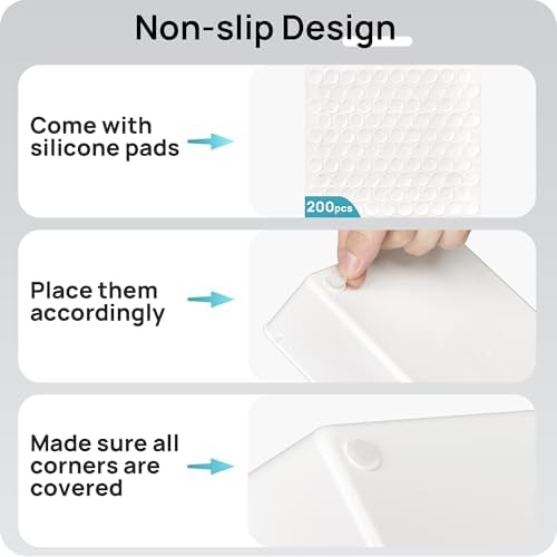 Vtopmart 44 PCS Plastic Drawer Organizer Set, Vanity Organizer Trays, White