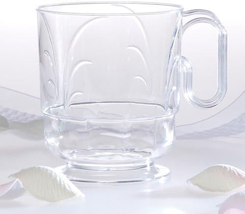 Lillian Signature Collection 40 Count Elegance Coffee Mug, 8-Ounce, Clear