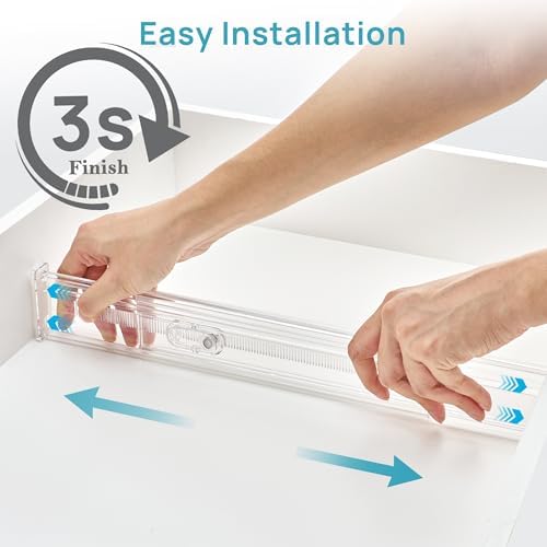 Vtopmart 2.36" Short Upgrade Drawer Dividers 12.8"-22.3" Expandable 4 Pack