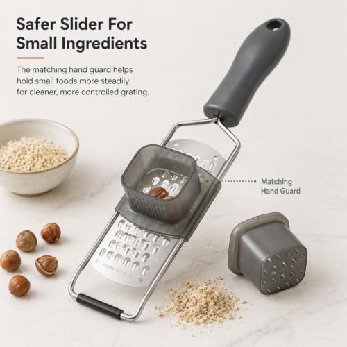 Stainless Steel Cheese Grater Set, Set of 5 Kitchen Grater & Peeler & Slicer, Multi-Purpose Kitchen Zester Grater for Cheese Garlic Nutmeg Vegetables
