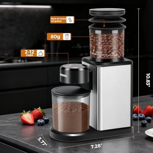 Electric Coffee Grinder for Home: Automatic Conical Burr coffee grinder