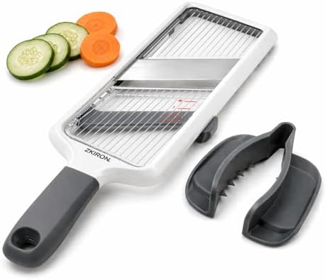 ZKIRON Adjustable Handheld Mandoline Slicer for Kitchen, Ready to Use