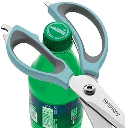 Farberware 4-in-1 Kitchen Shears, 2-Piece, Aqua and Gray