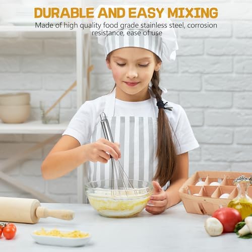 NileHome Stainless Steel Whisk Set 8" 10" + 12" Semi-Automatic Rotary