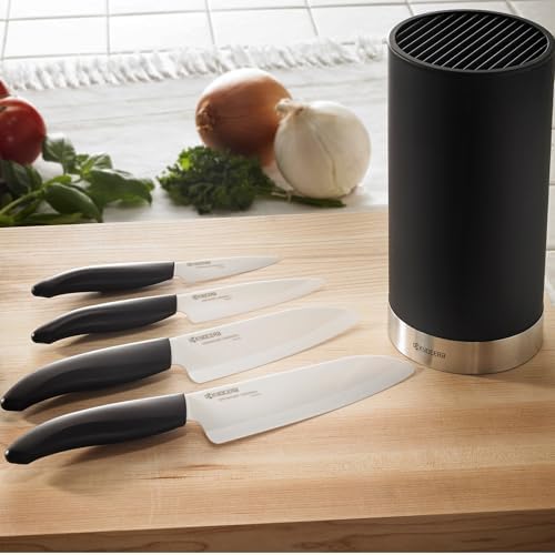 KYOCERA Universal Knife Block – Compact Round Storage for Ceramic Knives