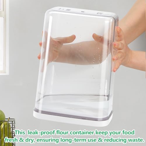 6 Qt Flour Sugar Storage Containers with Pop-up Lid Airtight 11 Lb Rice Bin