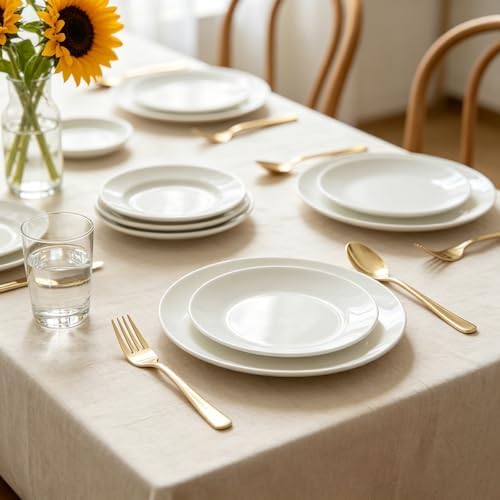 MOACOCK 150 Pcs Light Gold Heavy Duty Plastic Silverware