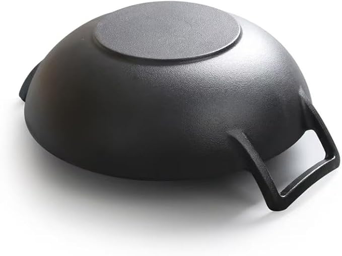 Cast Iron Wok with Lid (Wok with Lid 12 inch)